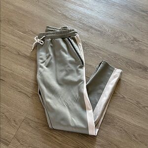 Stylish Gray Joggers with White Stripes